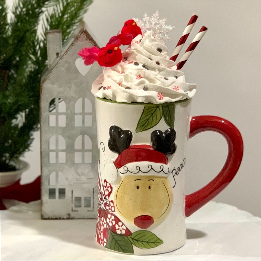 Handmade Mug Topper with Mug.